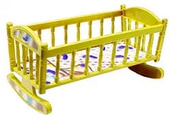 Дитяча іграшка ліжечко для Барбі MToys S0013 пластик Жовта