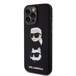 Чехол Karl Lagerfeld Liquid SilicOne Karl and Choupette Heads для iPhOne 15 Pro Max Black (57983116861)
