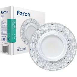 Світильник точковий Feron 7095 MR16 прозорий з led підсвічуванням (28921)