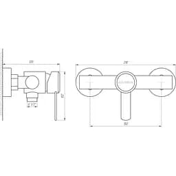 Змішувач для душа Globus Lux WIEN SBT2-105 - мініатюра 4