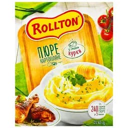 Пюре Rollton картопляне зі смаком курки, 40 г (803477)