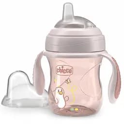 Поильник с мягким носиком Chicco Transition Cup 200 мл 4м+ розовый (06911.15)