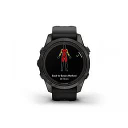 Смарт-годинник Garmin Fenix 7S Sapphire Solar Carbon G. DLC Tit. with Black Band (010-02776-10/11) - мініатюра 5