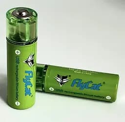 Акумулятор USB FluCat AA 1.5V 1450 mAh 2 шт. в комплекті - мініатюра 2