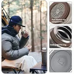 Термос Naturehike CNK230CF012 титановий 600 мл з чохлом - мініатюра 5