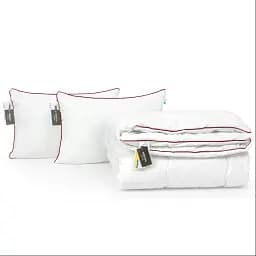 Набір MirSon шовковий №9526 Deluxe Hand Made Silk Kapok зима ковдра 140х205 см + подушка білий (2200010805512)