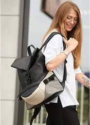 Жіночий рюкзак Sambag RENEDOUBLE чорно-сірий 37 x 31 x 14 см (27151130r) - мініатюра 5