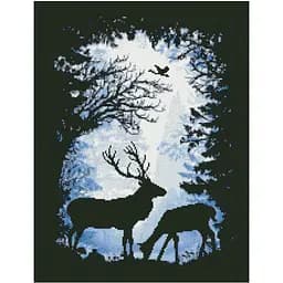 Алмазна мозаїка Strateg Пара оленів HA0008 50х60 см