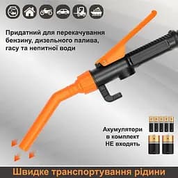 Ручний насос - помпа для перекачування палива та рідин  Good Idea  швидкість сягає 7–9 літрів за хвилину Чорний (215423Y) - мініатюра 5