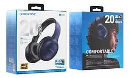Навушники бездротові Borofone BO19 Musique BT накладна гарнітура 20 годин роботи синя - мініатюра 4