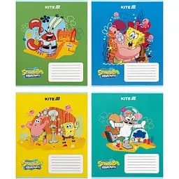 Набір зошитів Kite SpongeBob SquarePants 12 аркушів в косу лінію 25 шт. (SB25-235)
