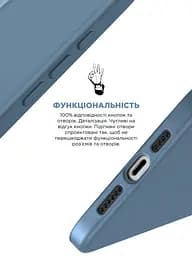 Силиконовый чехол с MagSafe для Apple iPhone 15 Pro, ICON2 MagCase, голубой, противоударный, панель с мягкой подкладкой, защита всего корпуса, поддержка беспроводной зарядки, совместим с защитными стеклами и пленками, ArmorStandart (ARM72758) - мініатюра 4