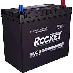 Акумулятор Rocket 45Ah ASIA Ев (-/+) ТК (430CCA) (237х127х227) SMF 55B24L без нижн. бурт + перехідник під клему STD