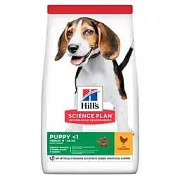 Сухой корм для щенков средних пород с курицей Hills Puppy Healthy Development Medium 14 кг 604352