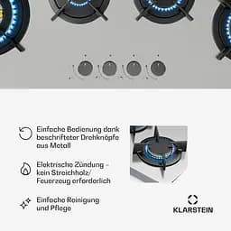 Варильна поверхня газова Klarstein Goldflame 4 Slim (10046473) - мініатюра 5