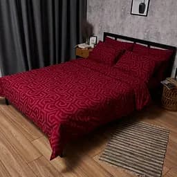 Пододеяльник Moon&Star Бязь Gold Люкс Burgundy Charm Евро 200x220 см