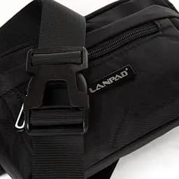 Сумка чоловіча на пояс бананка Lanpad Чорна - мініатюра 6