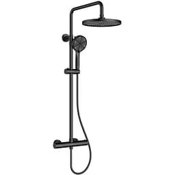 Душова система із термостатом Imprese Centrum AR верхній душ d250 мм black matt T-15261AR, Чорний матовий