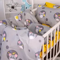Комплект постільної білизни MirSon Бязь Kids Time 20-0029 Funny mice 143x210 см (2200009638145) - мініатюра 2
