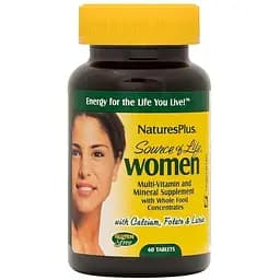 Мультивітаміни для жінок NaturesPlus Source of Life 60 таблеток