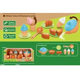 Продукти: солодощі, морозиво, пиріг, чайник, ложка, тарілки, в коробці (HG-3040)
