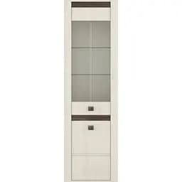 Пенал-витрина Гербор Селена REG1D1W Ясен снежный (GRB-1070)