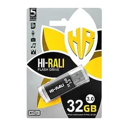 Флеш-накопичувач USB3.0 32GB Hi-Rali Rocket Series Black (HI-32GB3VCBK)