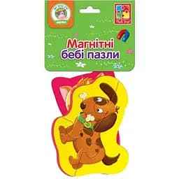 Магнітні бебі пазли Vladi Toys Мої перші ігри Кошеня і щеня 4 елементи (VT3208-10) - мініатюра 2