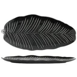 Блюдо Limited Edition Leaf Black 30x16.8 см овальне (B010751)