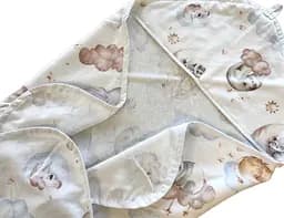 Байковое полотенце Moontime "Звери на облаках"