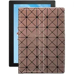 Чехол StatusCASE из экокожи для планшета Lenovo Tab 4 10 Plus Коричневый ромб