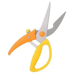 Кухонные ножницы секатор для птицы и рыбы с фиксатором 22.5 см, Kitchen Master Оранжевый 85869