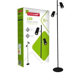 Торшер підлоговий Eurolamp LED N1 16W 5000K dimmable чорний (LED-FLD1-16W(black))