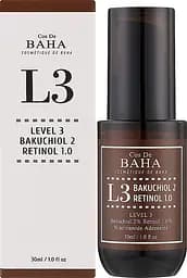 Антивікова сироватка для обличчя з ретинолом 1% та бакучіолом 2% Cos DE BAHA L3 Bakuchiol & Retinol Serum 30 мл - мініатюра 2