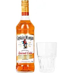 Уцінка. Алкогольний напій Captain Morgan Spiced Gold 35% 0.7 л + склянка - мініатюра 2