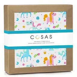 Пелюшка багаторазова Cosas непромокаюча Unicorn Funny 100x140 см, бірюзова