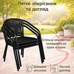 Комплект садових меблів 4Points Bello-4 з квадратним столом 70х70х70см - мініатюра 8