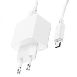 Сетевое зарядное устройство Hoco CS11A USB белый + кабель USB to Type-C