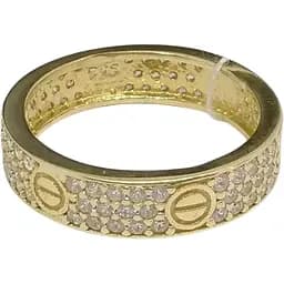 Золотое кольцо KievGold с фианитами. 1/8888 18,5