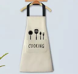 Фартух кухонний 11185 50х61х75 см бежевий з коричневим