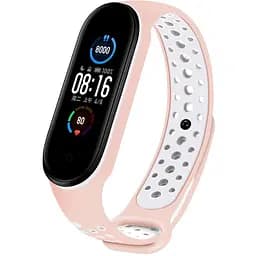 Ремінець Uwatch Replacement Sports Strap for Mi Band 5/7 Pink/White