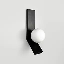 Бра із білим плафоном у чорному корпусі 23 см Line F Арт. WJ55/1 BK