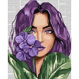 Картина за номерами "Барвиста поезія: Фіалки" ©art_selena_ua Ідейка KHO8611, 40x50 см