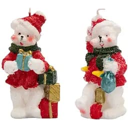 Декоративная новогодняя свеча Devilon Медведь 5.2x5.3x9.3 см 1 шт. в ассортименте (790708-2)