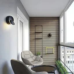 Світлодіодне чорне бра SIRIUS Line F W 089-145 BK - мініатюра 2