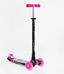 Триколісний самокат Best Scooter Skyper Maxi колеса з підсвічуванням PU 120мм (Фуксія) - мініатюра 2