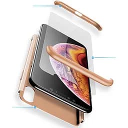 Чохол-накладка GKK 3 in 1 Hard PC Case Apple iPhone XS Gold - мініатюра 2