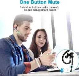 Бездротова Bluetooth гарнітура G7 з шумозаглушенням і зарядним кейсом Гарнітура для офісу і водіїв - мініатюра 5