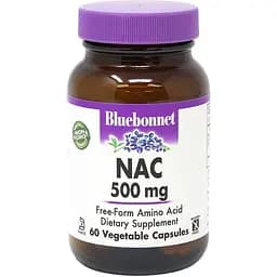 Амінокислота Bluebonnet NAC 500 мг 60 вегакапсул