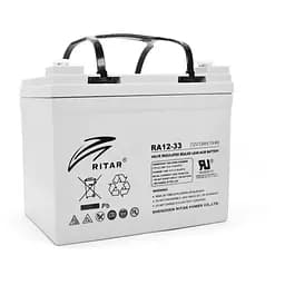 Аккумуляторная батарея AGM RITAR RA12-33, Gray Case, 12V 33.0Ah ( 195 x 130 x155 (168) ) Q1